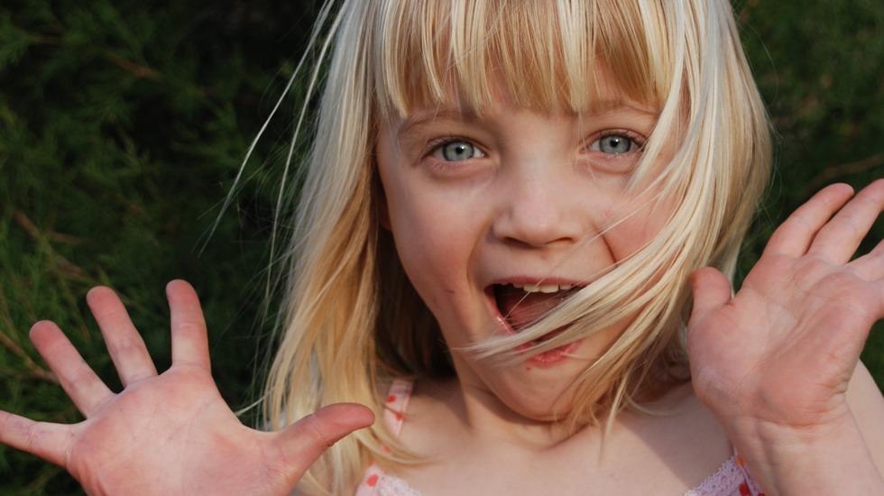 Young girl smiling